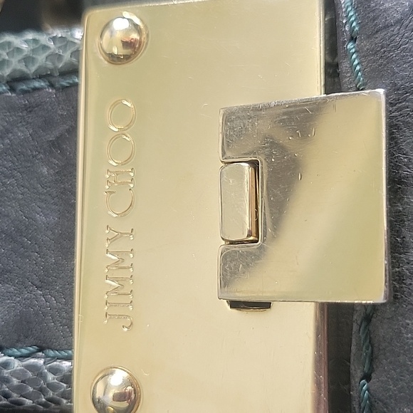 JIMMY CHOO Ramona Large Green Leather Bag - Picture 11 of 15